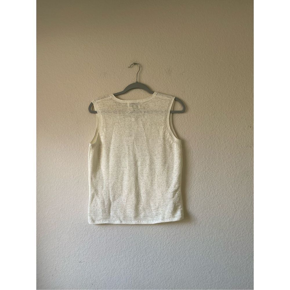 Nwt Pendleton white sweater vest sleeveless blouse size large - Picture 2 of 5